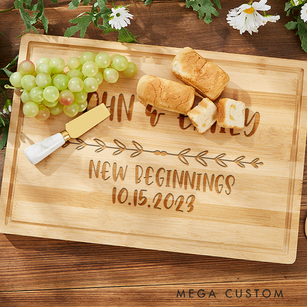Personalized Cutting Board Charcuterie Board Farmhouse Cutting Board Wedding Housewarming Gift New Home Gift 