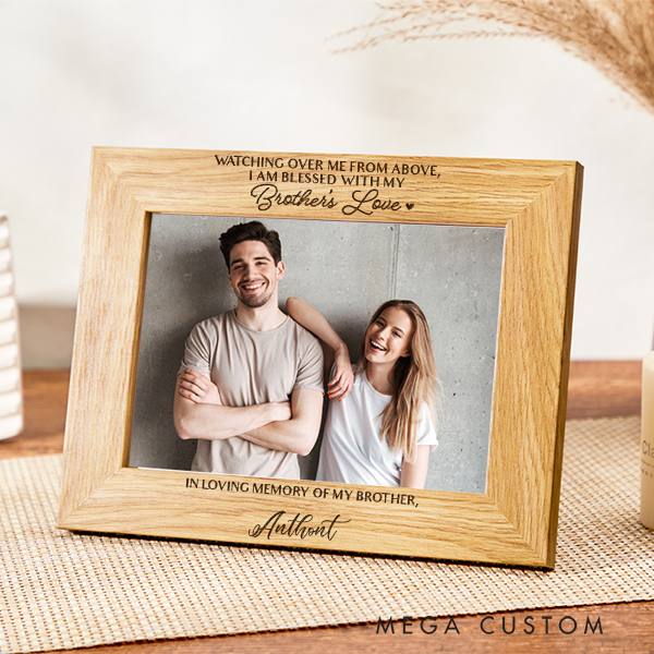 Personalized Brother Memorial Picture Frame Loss of Loved One Sympathy Gift Bereavement Gift Family Memorial Gift in Memory of Gift
