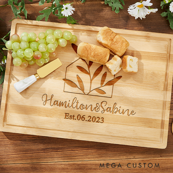 Personalized Cutting Board Charcuterie Board Wedding Housewarming Gift New Home Gift Farmhouse Cutting Board Moving Gift Real Estate Closing Gift