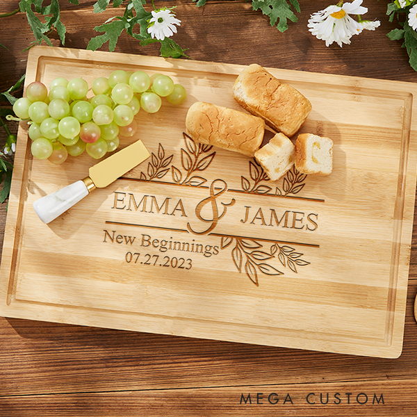 Personalized Cutting Board Wedding Housewarming Gift Custom Kitchen Charcuterie Board New Home New Beginning Gifts Home Decor