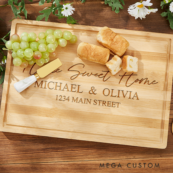 Personalized Cutting Board Home Sweet Home Chopping Board Wooden Family Address Moving House New Home Gift Housewarming Gifts Gift