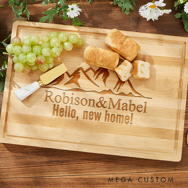 Personalized Cutting Board Wedding Housewarming Gift Custom Cutting Board Personalized Kitchen Charcuterie Board New Home Gifts for Couples Home Decor
