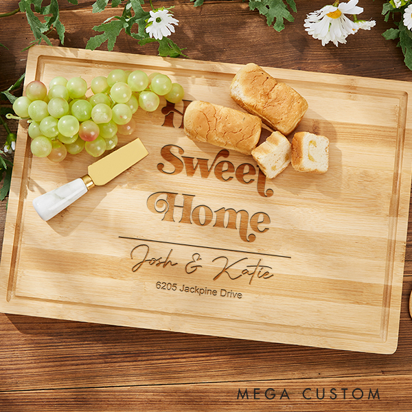 Personalized Cutting Board Home Sweet Home Chopping Board Wooden Family Address Moving House New Home Gift Housewarming Gifts Gift