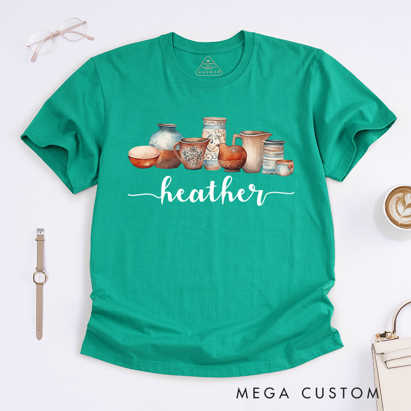 Personalized Pottery Lover Classic T-Shirts for Ceramics Artist Gift for Pottery Teacher Pottery Maker Shirts