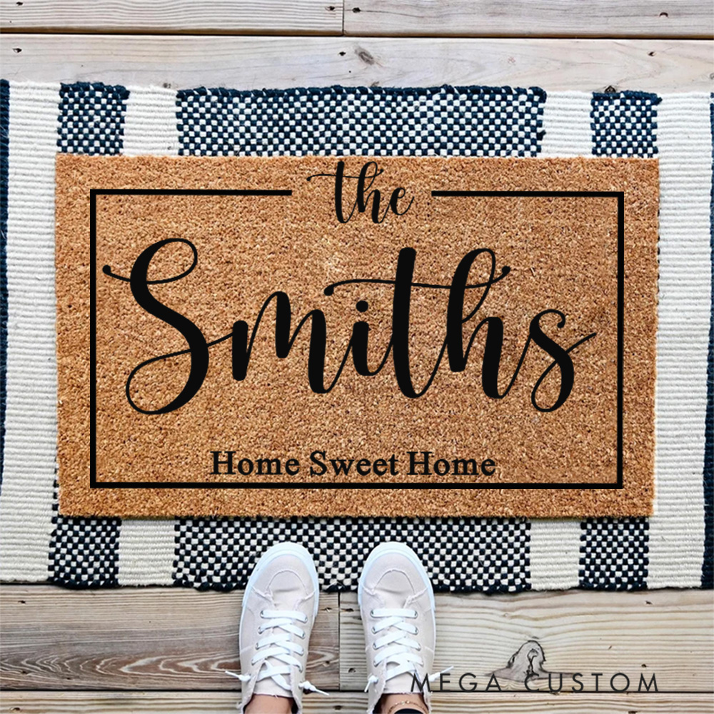 Personalized Doormat Home Sweet Home Welcome Mat A Personalized Housewarming Gift to Celebrate Comfort And Warm Welcomes
