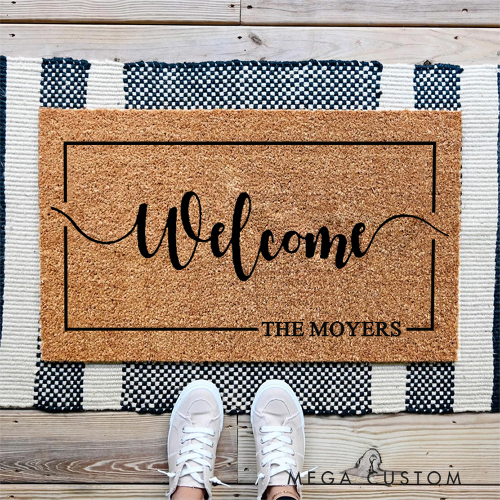 Personalized Elegant Welcome Doormat A Personalized Housewarming Gift to Add Style And Warmth to Your New Home New Home Gift