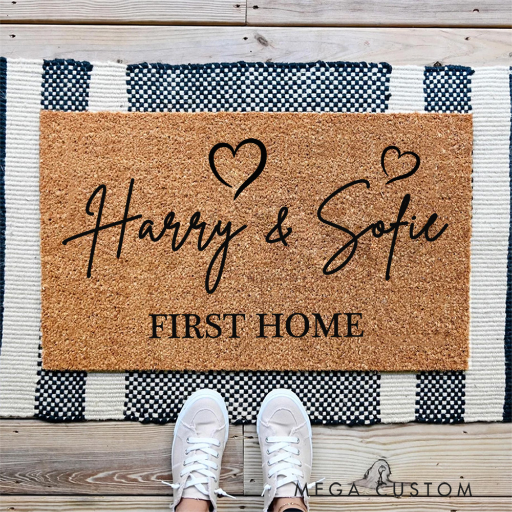 Personalized Doormat Custom Door Mat With Name New Home Gift Housewarming Wedding Gift for Couples First Home Gift Christmas Gift for Women