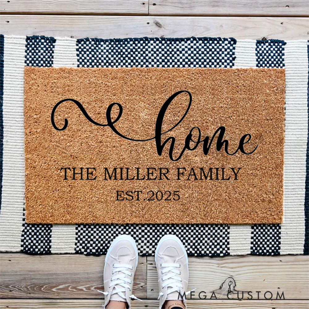 Personalized Home Doormat Custom Family Doormat Housewarming Gift Closing Gifts First Home Gifts New Home Gift First Home Gifts