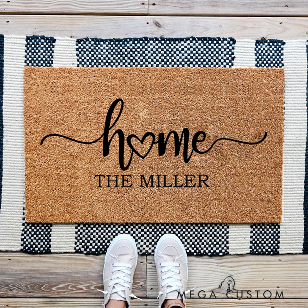 Personalized Home Doormat Custom Family Doormat Housewarming Gift Closing Gifts First Home Gifts Christmas Gift New Home Gift