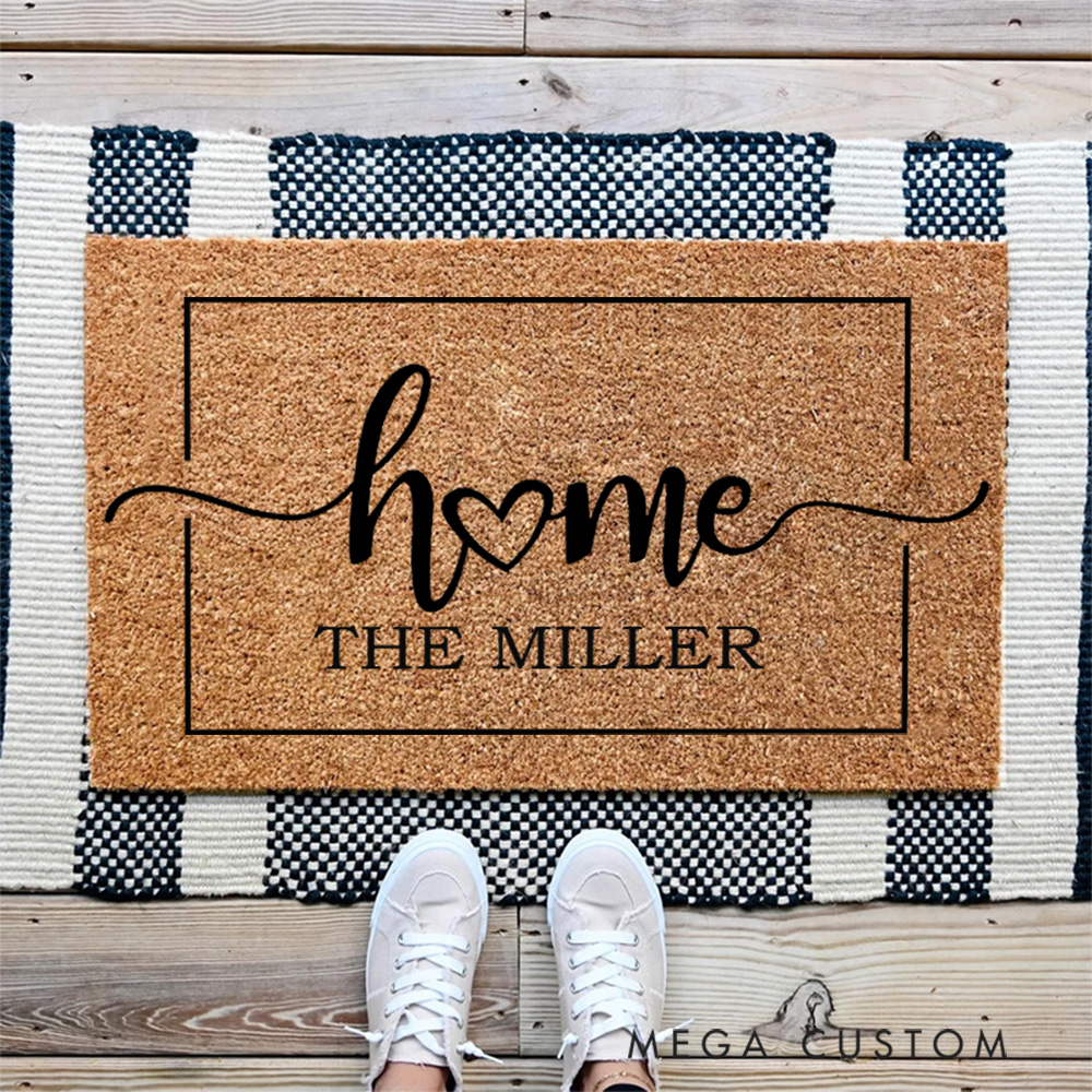 Personalized Home Doormat Custom Family Doormat With Name New Home Gift Housewarming Gift Closing Gifts First Home Gifts Christmas Gift for Family