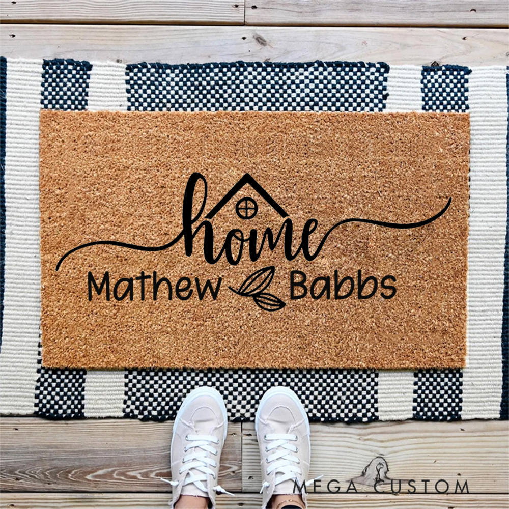 Personalized Home Doormat Custom Family Doormat New Home Gift Housewarming Gift Closing Gifts First Home Gifts Home Decor
