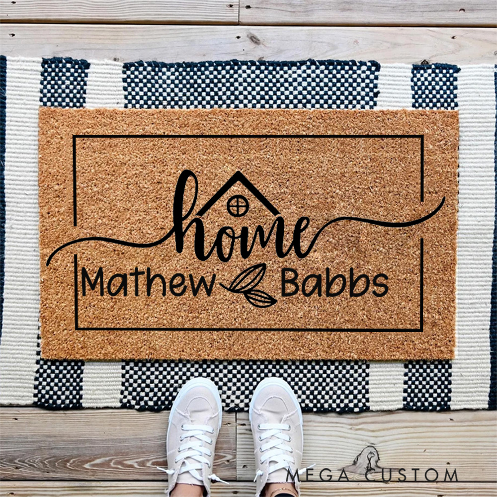 Personalized Home Doormat Custom Family Doormat New Home Gift Housewarming Gift Closing Gifts First Home Gifts Christmas Gift