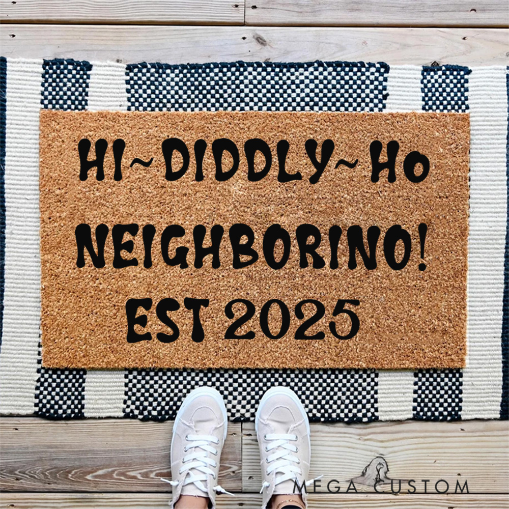 Personalized Fun Neighborly Welcome Doorma New Home Gift Housewarming Gift Closing Gifts First Home Gifts Christmas Gift