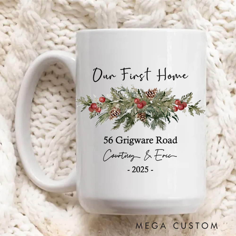 Personalized Christmas Coffee Mug Custom Holiday Coffee Mug Christmas Gift Christmas Stocking Stuffer Christmas Decor and Tree Mug Housewarming Gifts