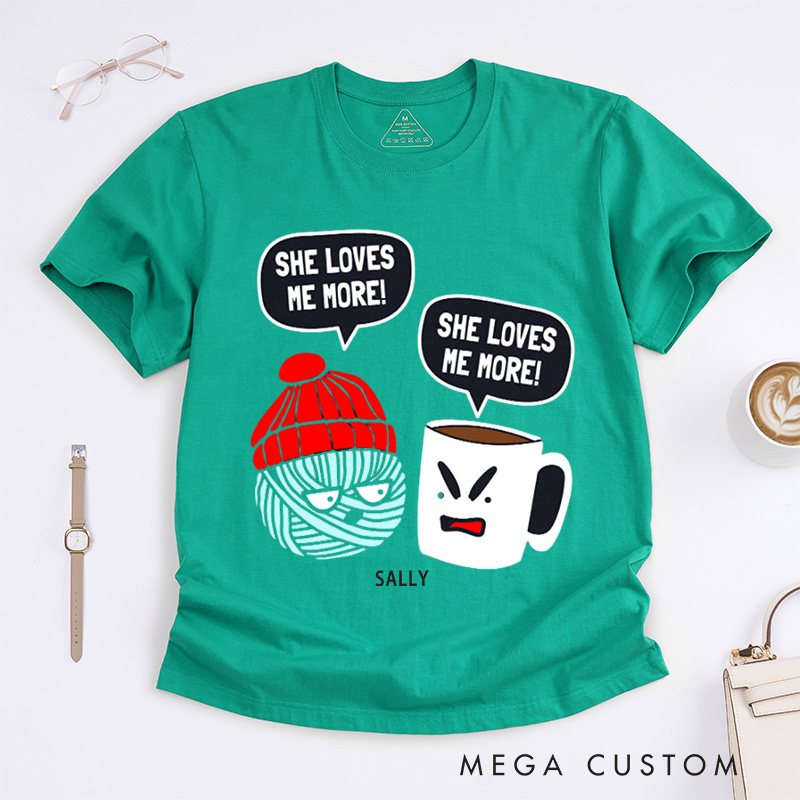 Personalized Crochet And Coffee Funny Coffee Classic T-Shirts Coffee Lover Shirt Coffee Pun Funny Yarn Funny Crochet Shirt Funny Knitting Shirt Yarn Shirt