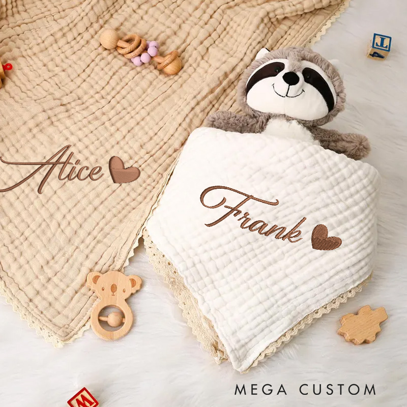 Personalized Embroidered Baby Name Blanket Baby Shower Gift Newborn Baby Gifts Nursery Blanket
