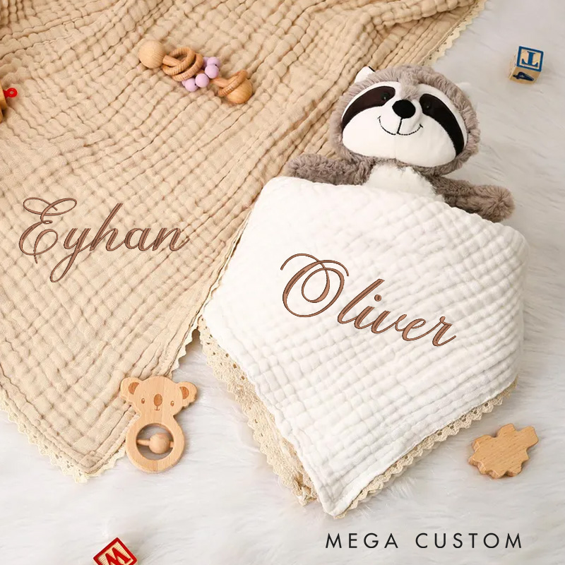 Personalized Embroidery Baby Blanket with Name Newborn Baby Gift Baby Shower Gift