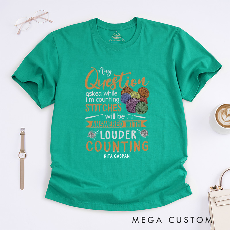 Personalized While I'm Counting Stitches Classic T-Shirts Crochet Gift Crochet Gift Idea Crochet Love Crochet Lover Crochet Lover Gift