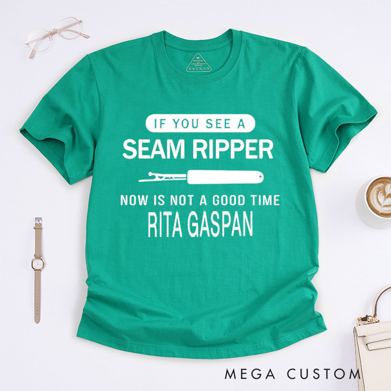 Personalized Sewing Classic T-Shirts Sewing Lover Shirt Funny Mom Shirt Seamstress Gift Shirts for Women