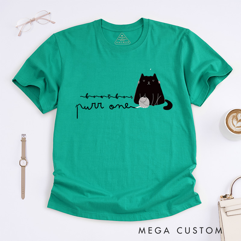 Personalized Knit Classic T-Shirts Knitting Shirt Cat Lover Gift Knitter Tee Custom GiftS