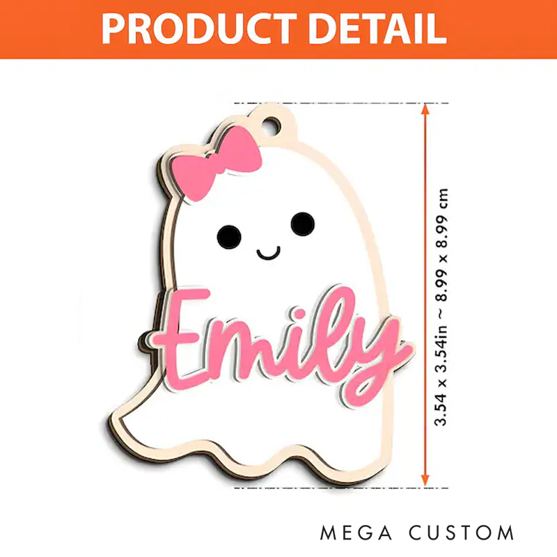 Personalized Halloween Trick or Treat Bag Name Tag Halloween Basket Decor Boo Basket Tag