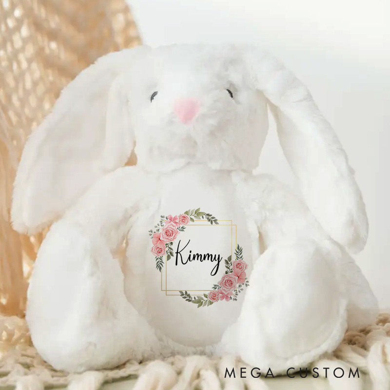 Personalized Thank You Baby Girl Bunny Gift New Baby Girl Gift Baby Shower Gift