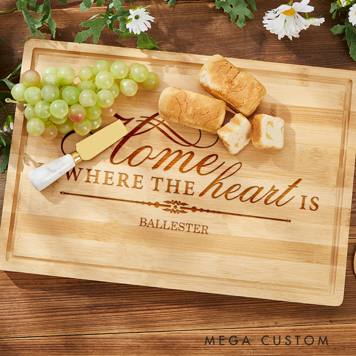 Personalized Wooden Charcuterie Board Housewarming Cutting Board Home Is Where The Heart Is Perfect New Home Gift New Homeowners Gift