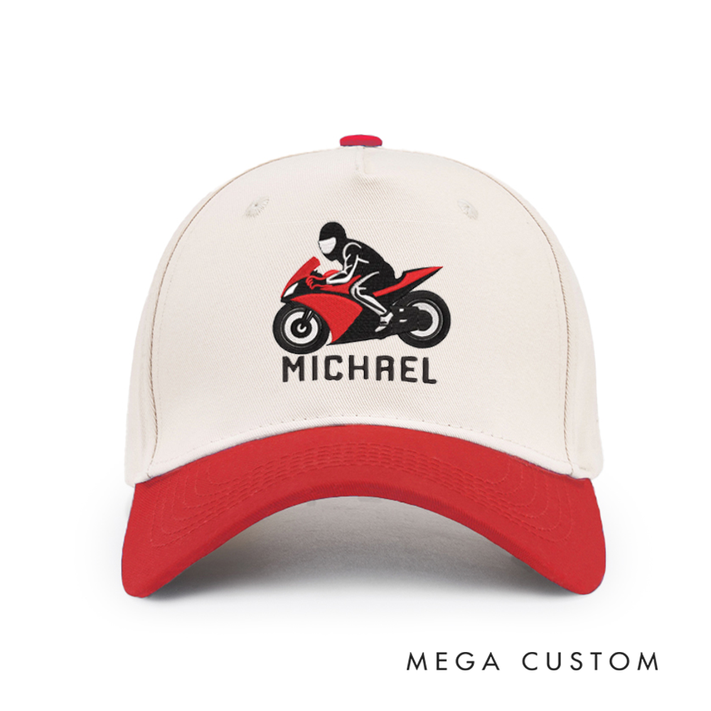 Personalized Motorcycle Racing Caps Embroidered Cap Custom Gift 