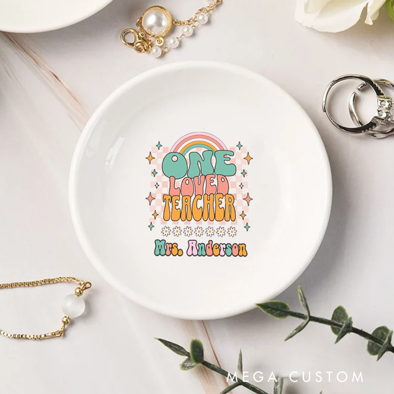 Personalized Jewelry Dish for Teacher the Man the Myth the Legend Ceramic Ring Dish Teacher Appreciation Gift