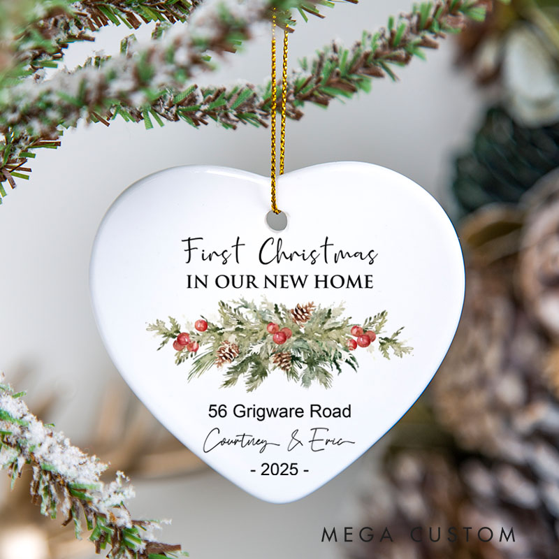 Personalized First Christmas in Our New Home Ornament 2025 New Home Ornament Christmas Tree New Home Ornament Address Ornament