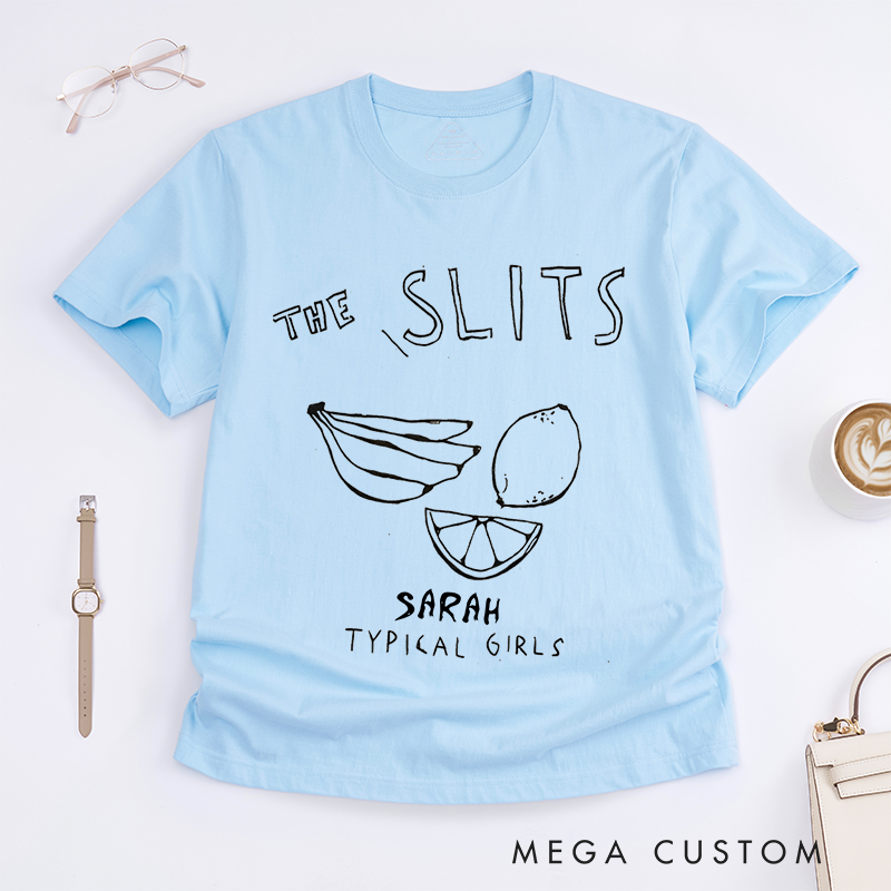 Personalized Classic T-Shirts Minimalist Fruit Sketch Bold and Artistic T-Shirt