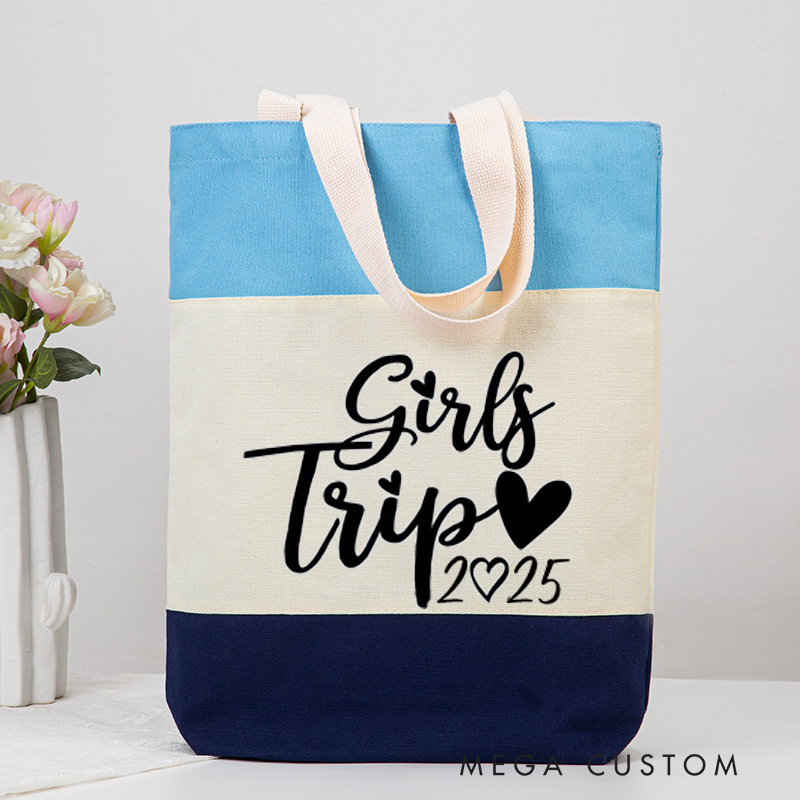 Personalized Girls Trip Tote Bag Traveling Lovers Gift Travelers Bag