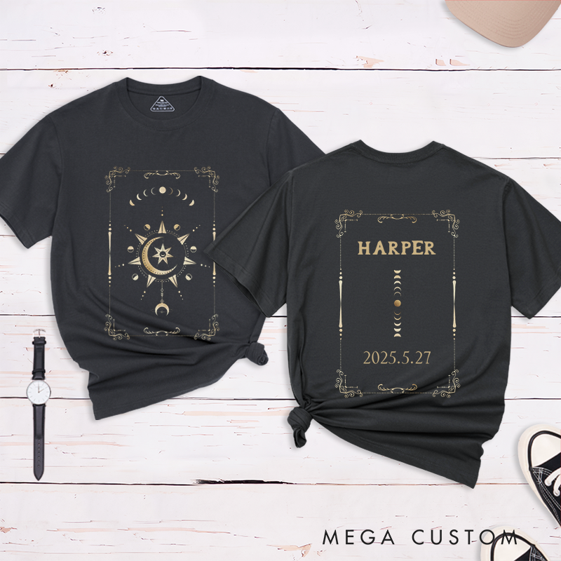 Personalized Tarot Lovers Classic T-Shirts Moon Magic Witch Journal Tarot T-shirt Clothing Gift
