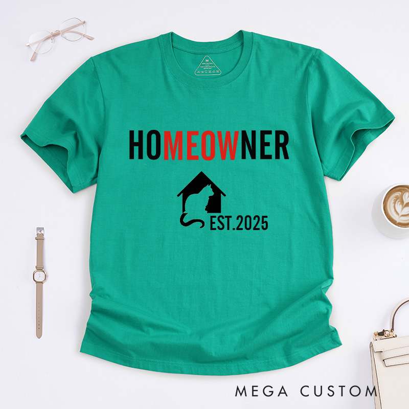 Personalized T-Shirt Housewarming Gift Homeowner Funny Cat Essential T-Shirt New Homeowners T-Shirt Gift for Housewarming Party 