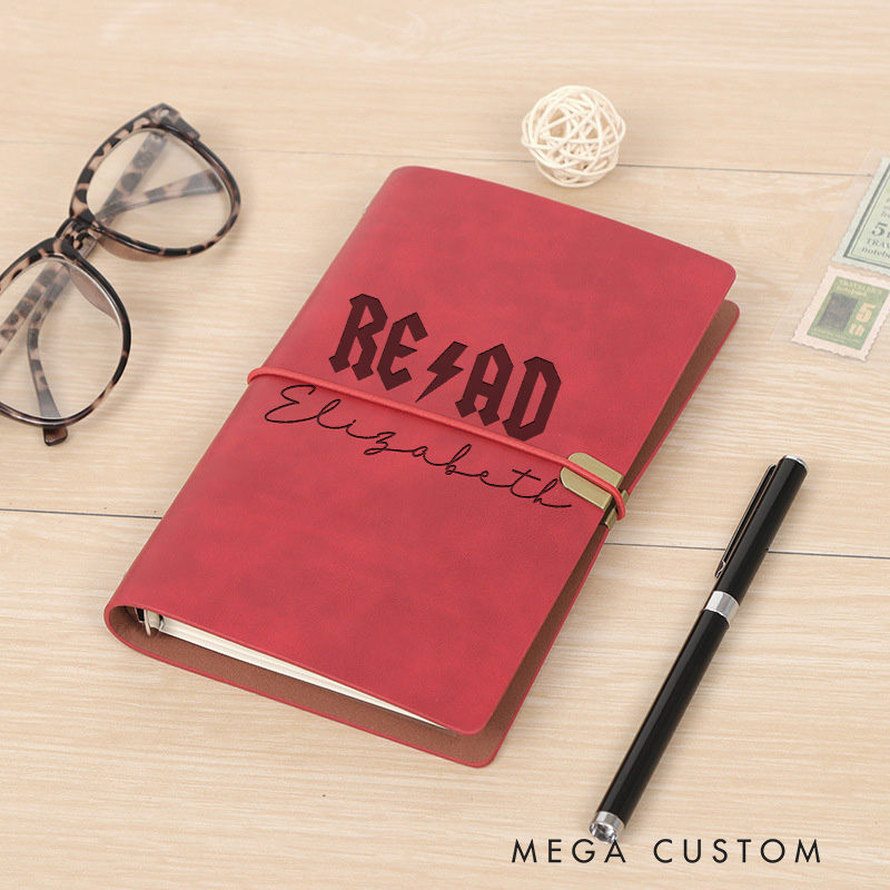 Personalized Read Journals & Notebooks Engraved Leather Journals Leather Notebooks Book Lover Gift Bookish Gift Reader Gift