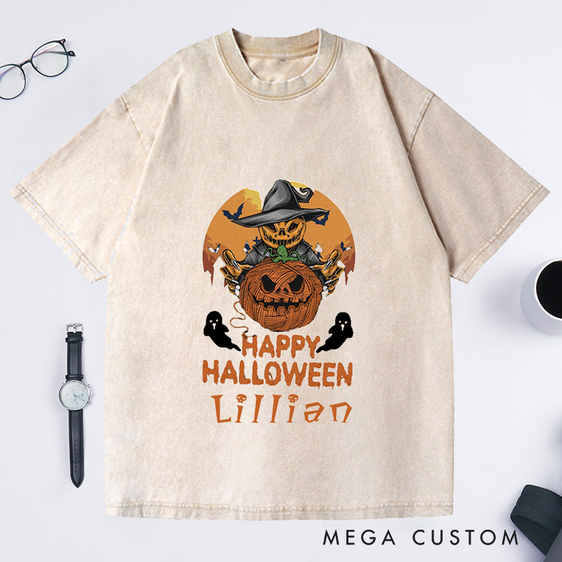 Personalized Halloween Washed T-Shirts Sew Gift Sewing Gift