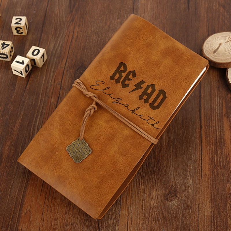 Personalized Read Journals & Notebooks Engraved Sheepskin Suede Journals Book Lover Gift Bookish Gift Reader Gift