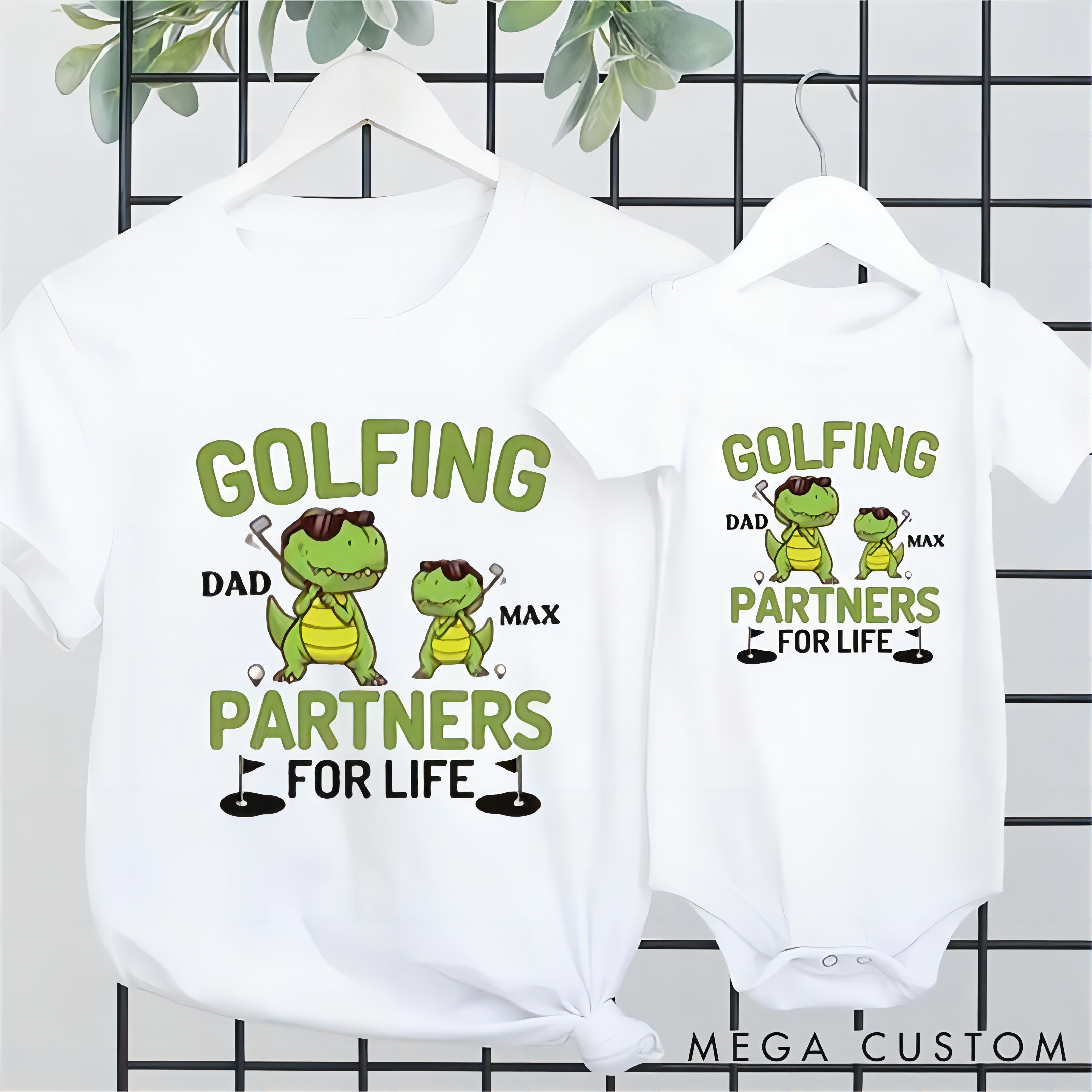 Personalized Golfing Partners Daddy and Me Matching Outfit