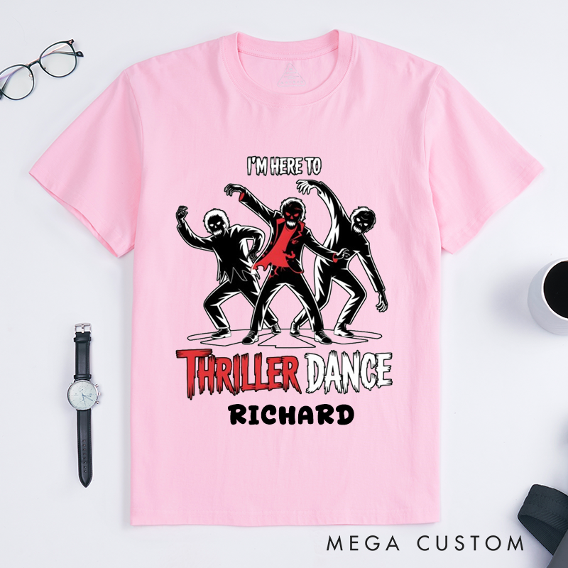 Personalized Devil Disco Dance Floor T-Shirts Retro Funny Dancing Gift for Men Custom Cool Dance Lover Apparel for Father Brother Friends