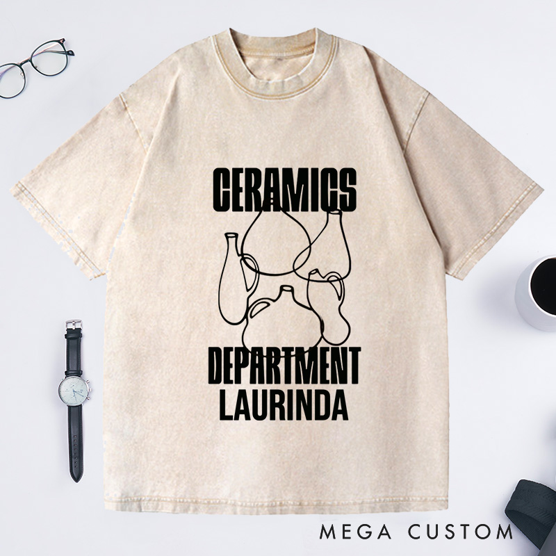 Personalized Ceramics Washed T-Shirts Pottery T-Shirt Ceramics Gift for Potter Pottery Gift 