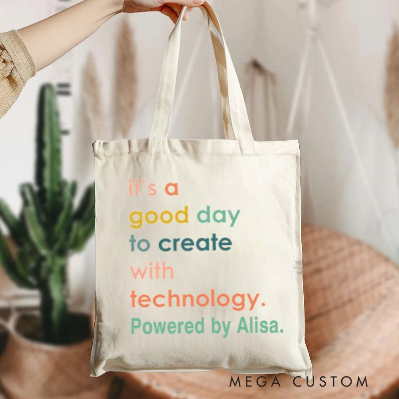 Personalized a Good Day to Innovate Tote Bag Programmer Compute Technology Lovers Bag Gift for Geek Nerd