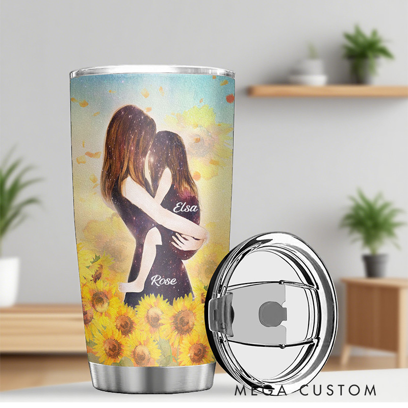 Personalized to My Daughter When I Asked God for an Angel He Sent Me You 20oz Stainless Steel Tumbler with Name Birthday Gift Daughter Gift from Mom
