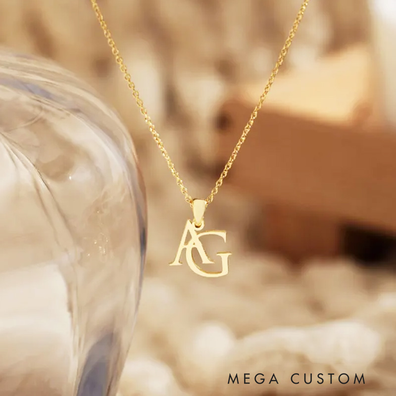 Personalized  Initial Necklace Two Letter Necklace Anniversary Gift Birthday Gift for Her