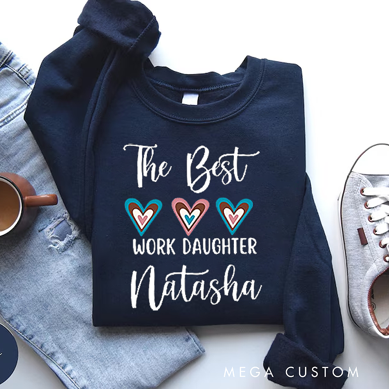 Personalized Office Worker Sweatshirt the Best Work Daughter Appreciation Gift for Coworkers