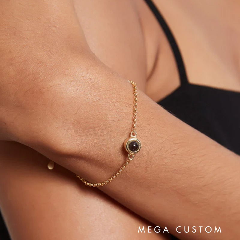 Personalized Photo Projection Bracelet Picture Inside Bracelet Best Friend Gift Gift for Her