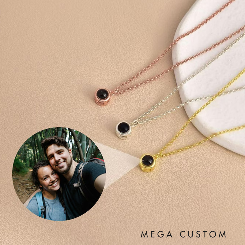 Personalized Minimalist Projection Necklace Picture Necklace Chain Gift for Her Birthday Gift