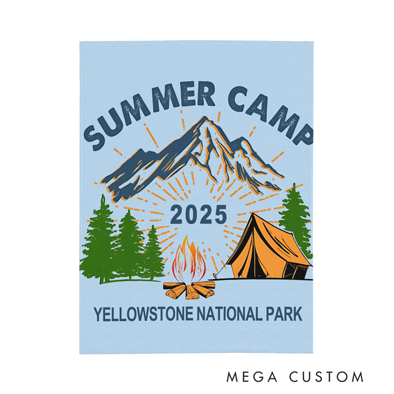Personalized Outdoor Adventure Throw Blanket Camping Blanket Gift for Travel Hiking Lovers