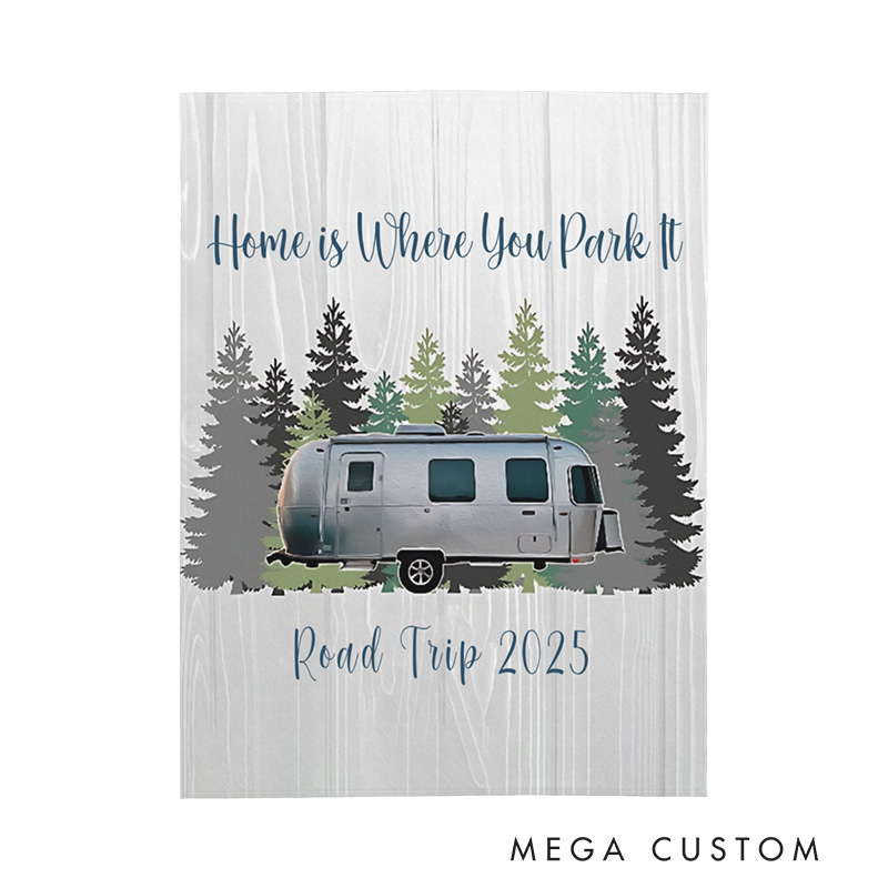 Personalized Outdoor Adventure Throw Blanket Travel Blanket Gift for Camping Hiking Lovers