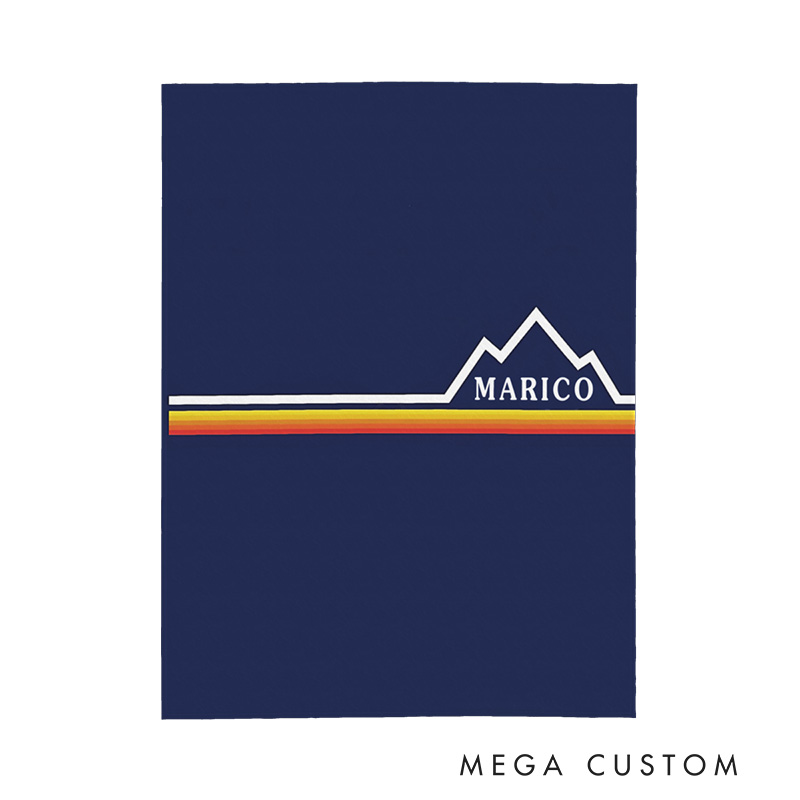 Personalized Outdoor Mountain Adventure Throw Blanket Hiking Blanket Gift for Camping Travel Lovers