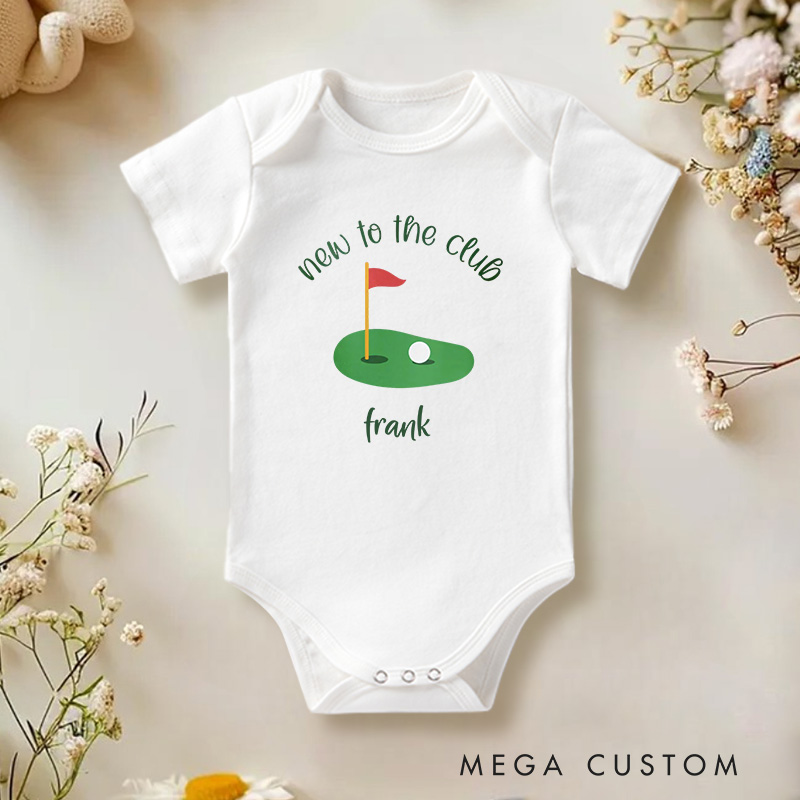 Personalized New to the Club Baby Onesie Father's Day Gift for Dad New Baby Girl Boy Gift